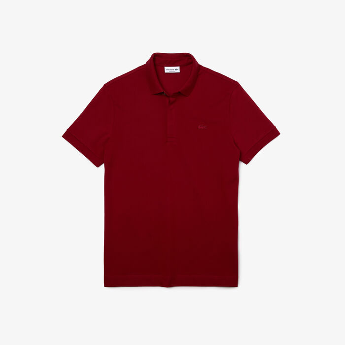Men's Lacoste Paris Polo Shirt Regular Fit Stretch Cotton Piqué