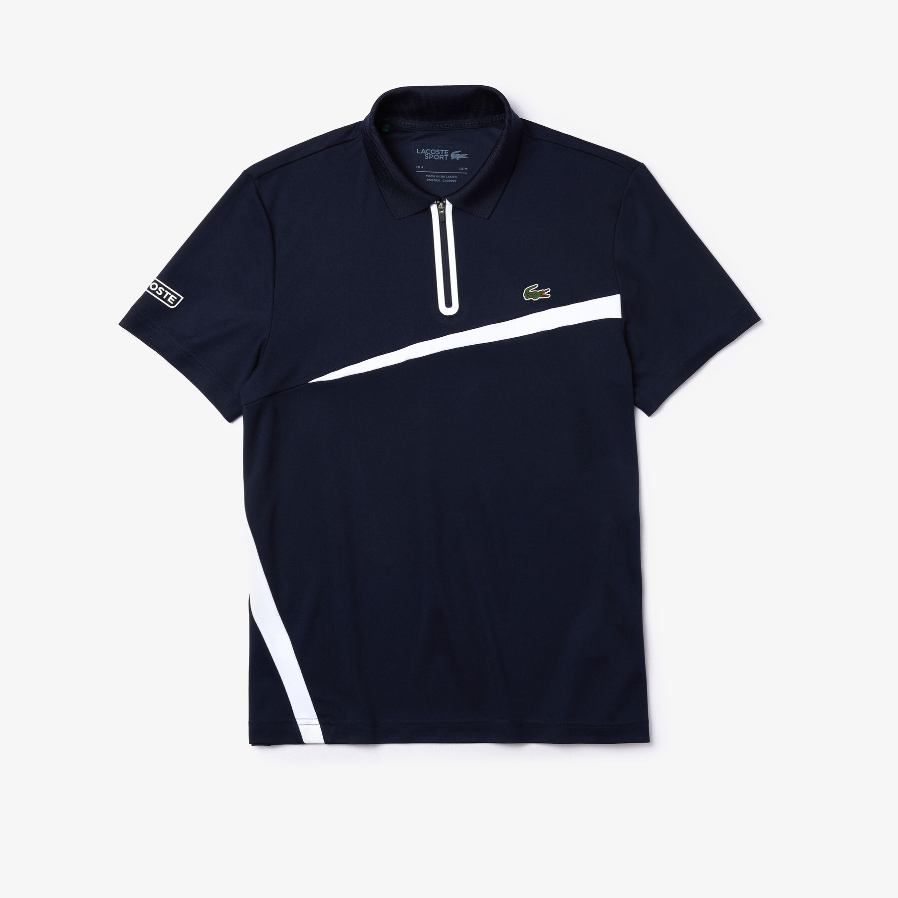 قميص بولو للتنس من البيكيه المسامي مع أجزاء مستطيلية مجموعة Lacoste SPORT للرجال لاكوست قميص بولو للتنس من البيكيه المسامي مع أجزاء مستطيلية مجموعة lacoste sport للرجال