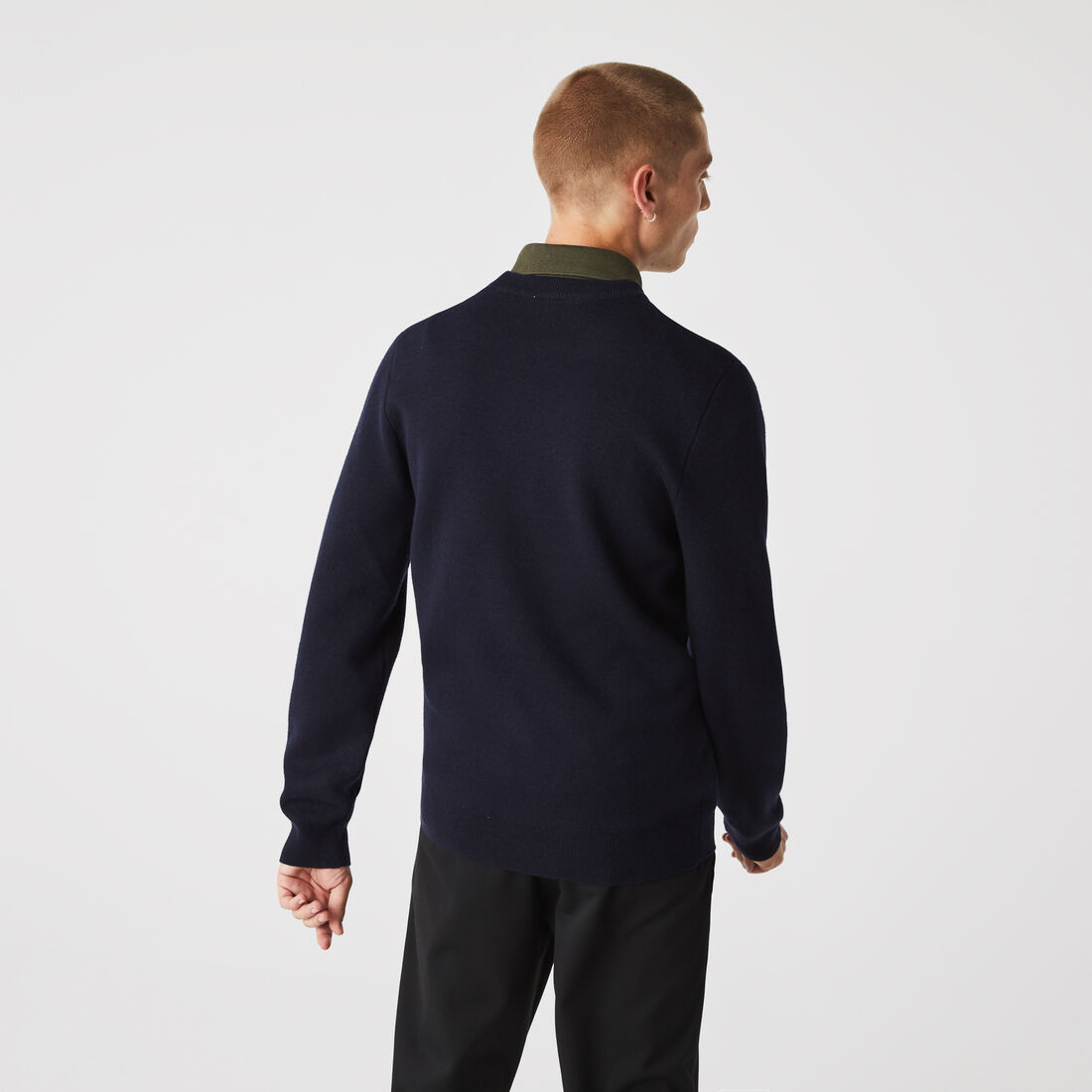 Men’s Crew Neck Embroidered Lettered Wool And Cotton Sweater Men’s Crew Neck Embroidered Lettered Wool And Cotton Sweater