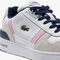 women s lacoste t clip leather color pop sneakers