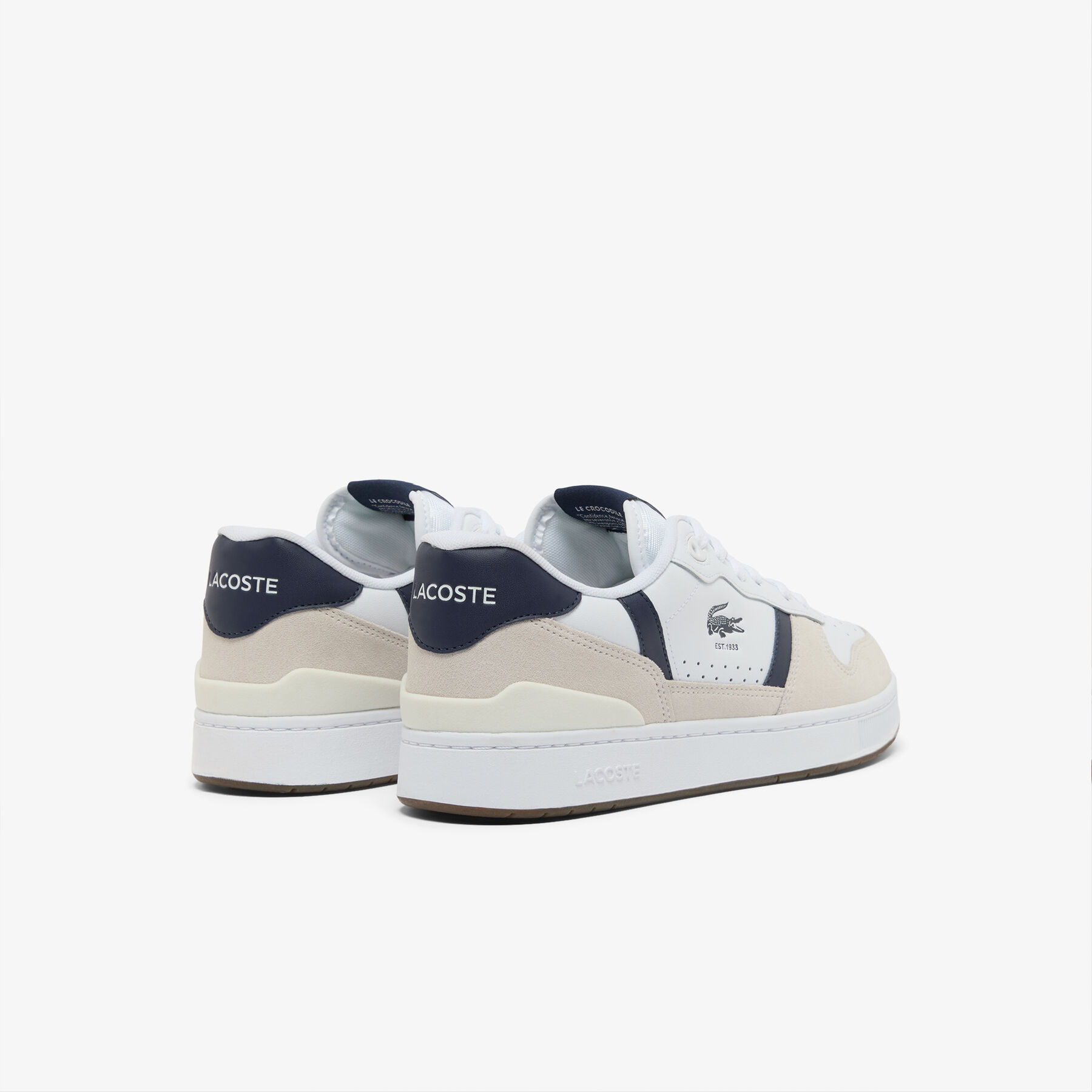 lacoste men s t clip set leather sneakers