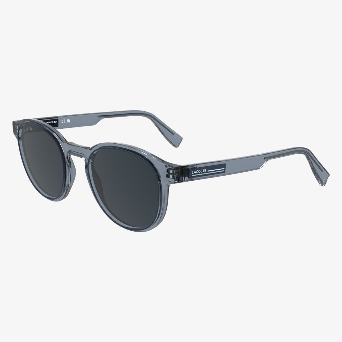 Lacoste Rubbery Stripes Rounded Aviator Glasses
