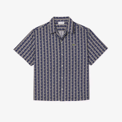 Short Sleeved Monogram Print Shirt