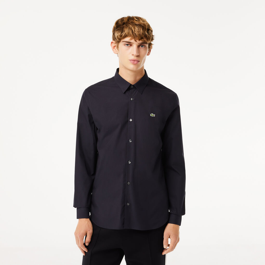 Slim Fit Stretch Cotton Poplin Shirt