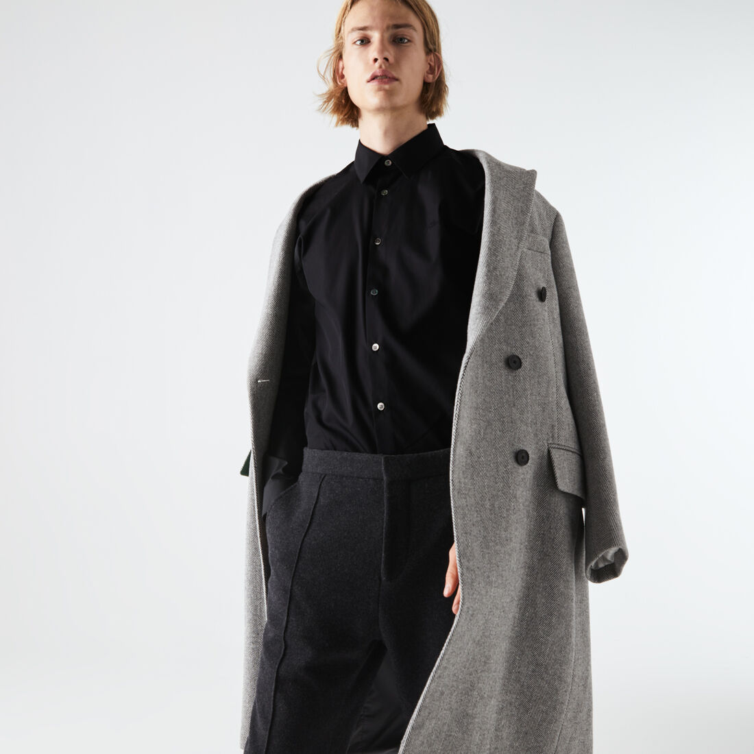 قميص قطن بوبلين فاخر بقصة عادية للرجال