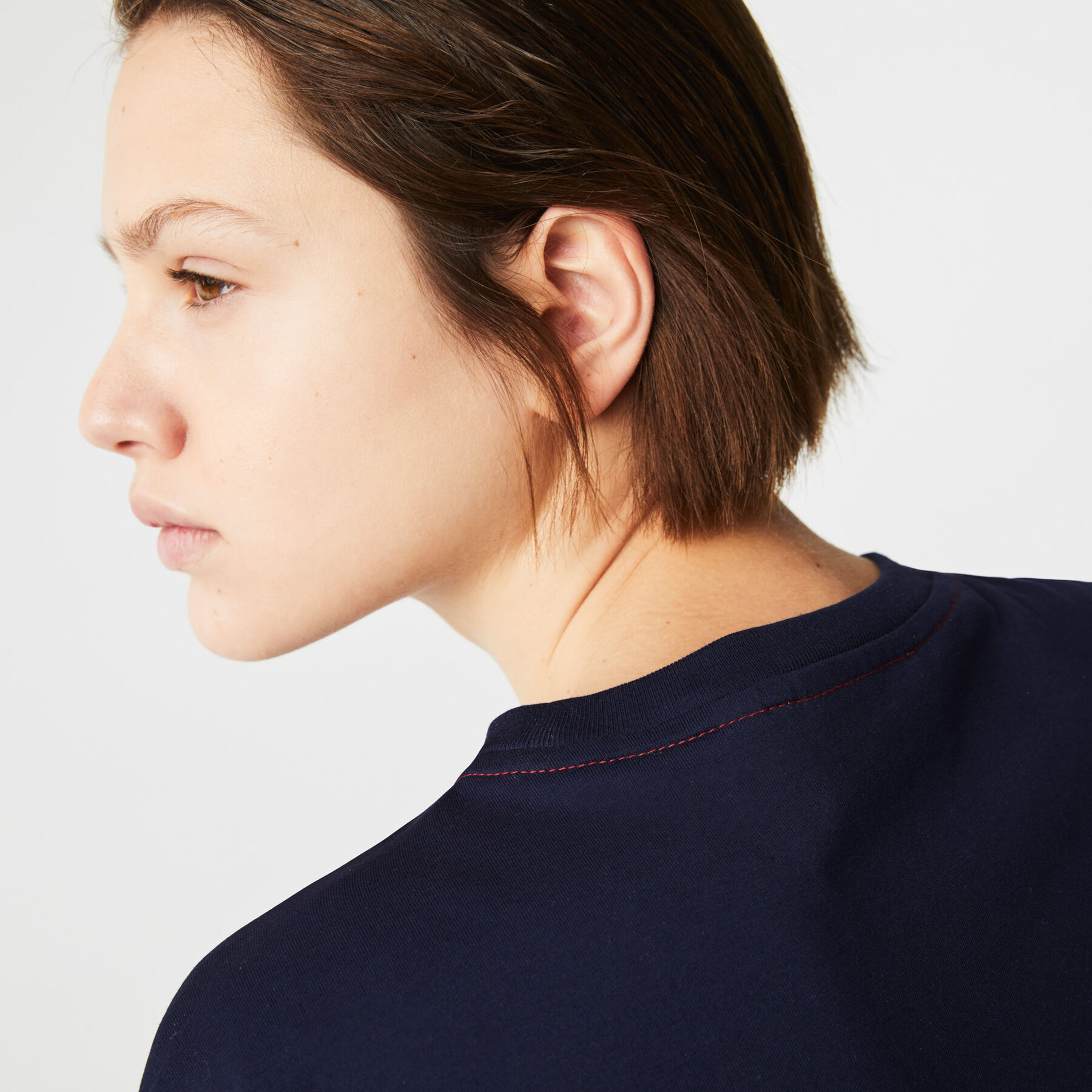 Women’s Made In France Embroidered Organic Cotton T-shirt lacoste women s made in france embroidered organic cotton t shirt