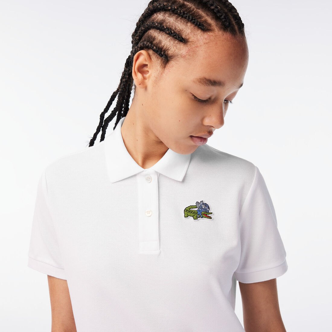 Women's Lacoste x Netflix Crocodile Show Print Polo Shirt Women's Lacoste x Netflix Crocodile Show Print Polo Shirt