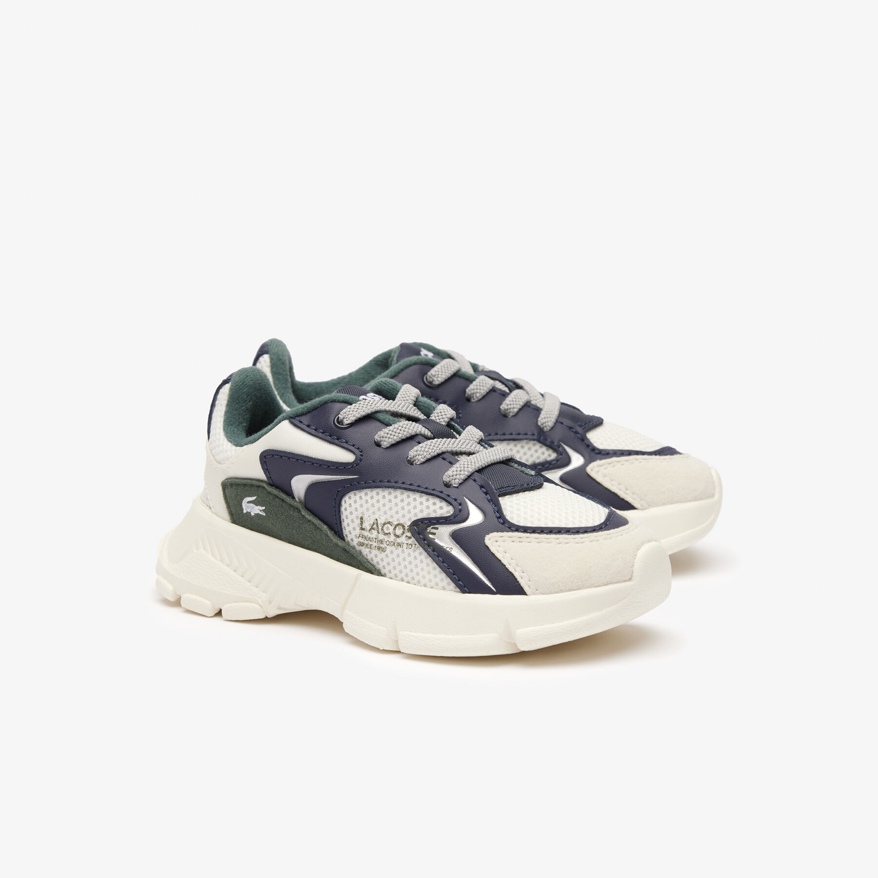 lacoste infants  l003 neo textile trainers