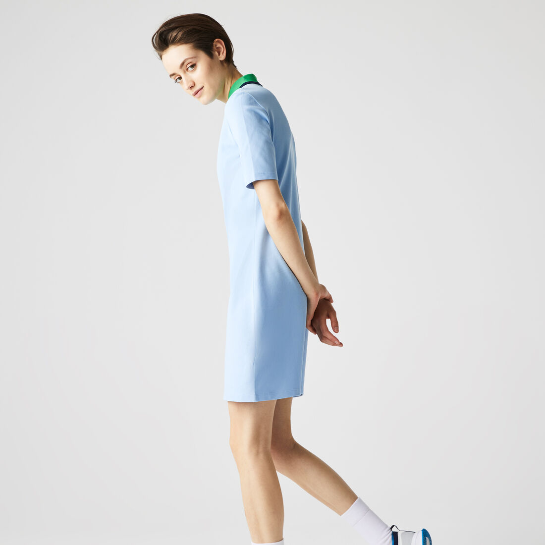 Women’s Contrast Collar Stretch Cotton Piqué Polo Dress Women’s Contrast Collar Stretch Cotton Piqué Polo Dress