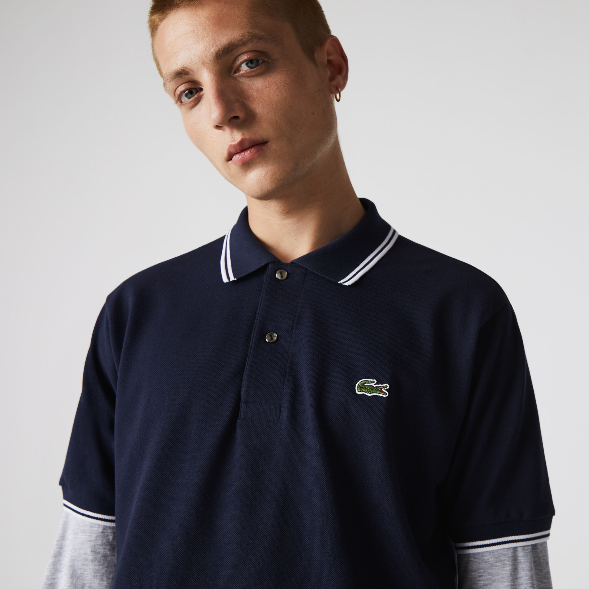 Buy Men s Lacoste Classic Fit Striped Accents Cotton Pique Polo Shirt Lacoste EG