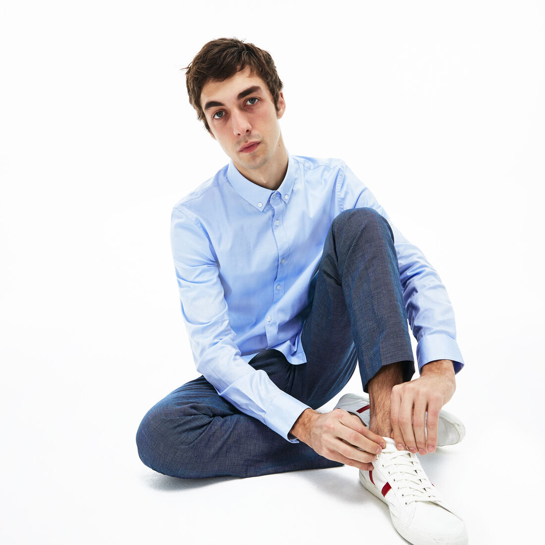 قميص للرجال ذو قصة ضيقة من قطن بينبوينت المرن قميص للرجال ذو قصة ضيقة من قطن بينبوينت المرن