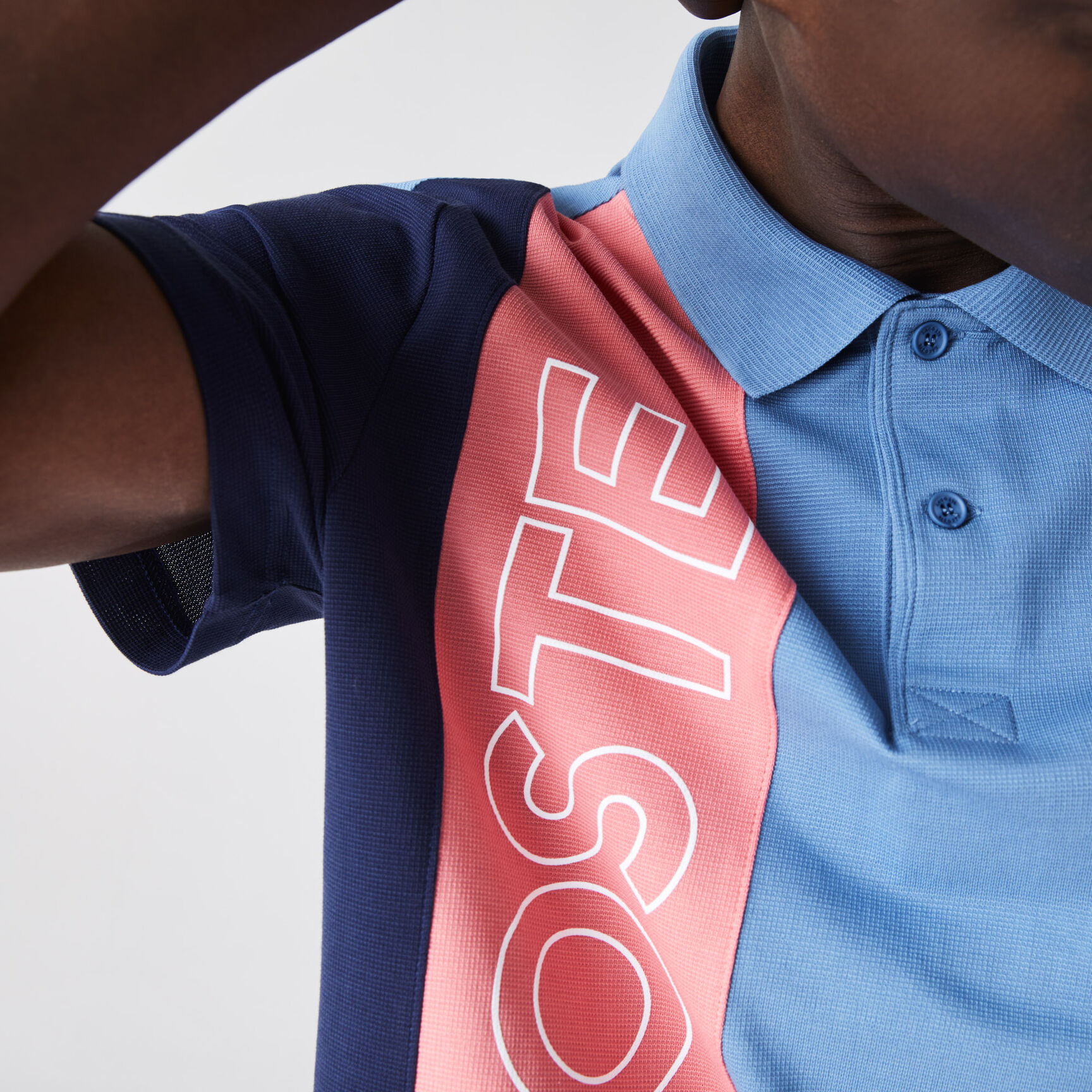 Men&rsquo;s Lacoste Regular Fit Colourblock Ultra-Lightweight Knit Polo Shirt