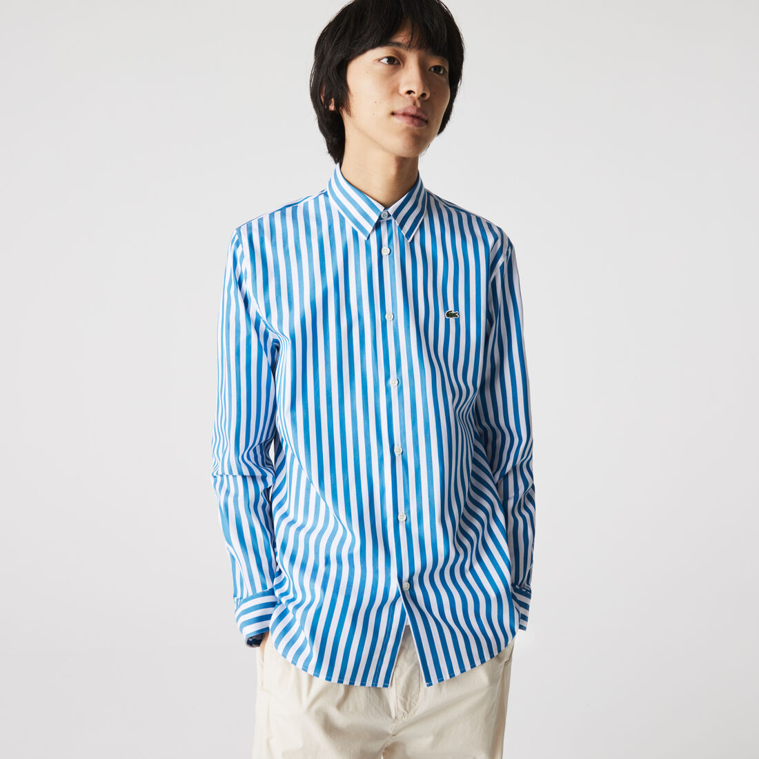 Men's Regular Fit Striped Poplin Shirt Men's Regular Fit Striped Poplin Shirt
