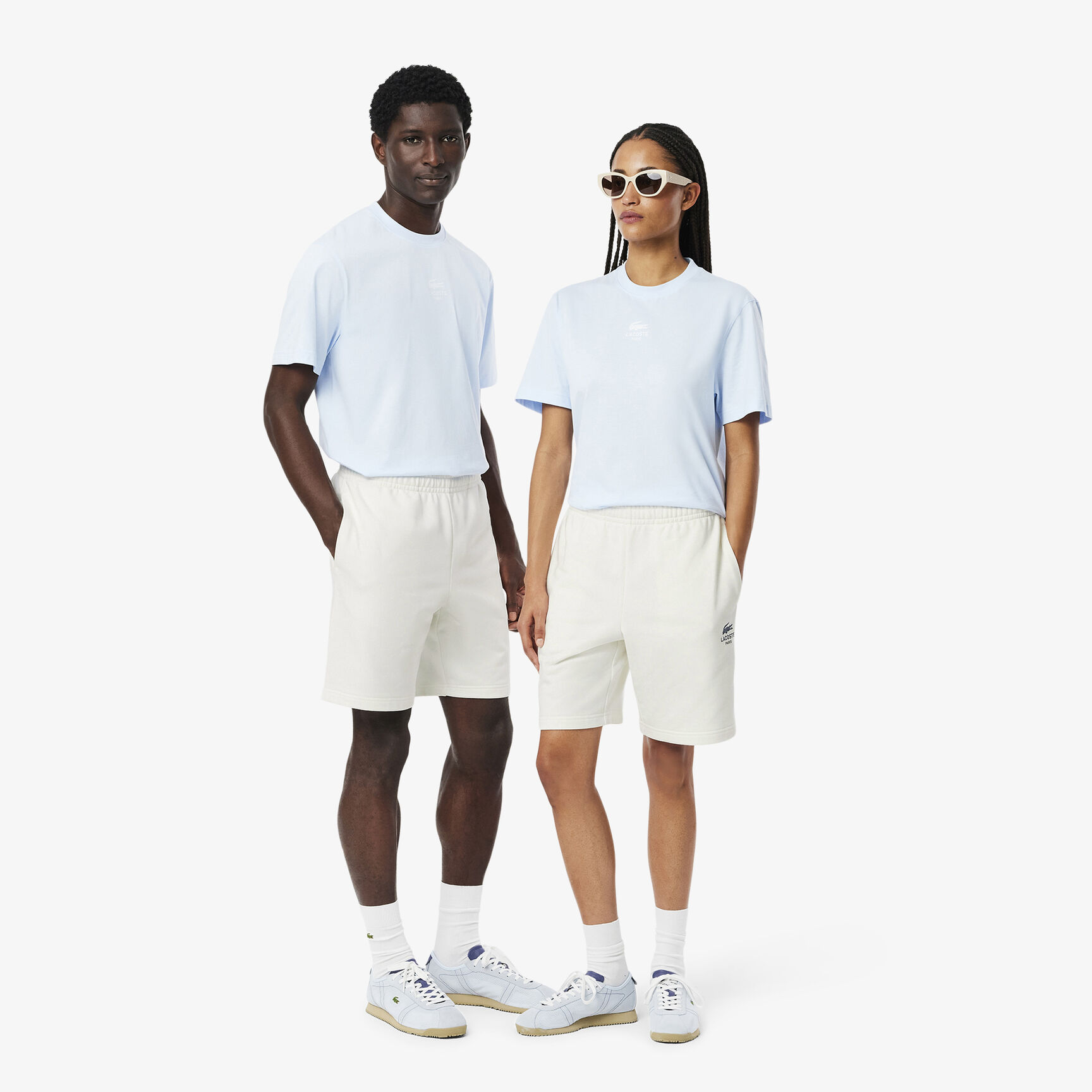 Printed cotton fleece shorts Printed cotton fleece shorts