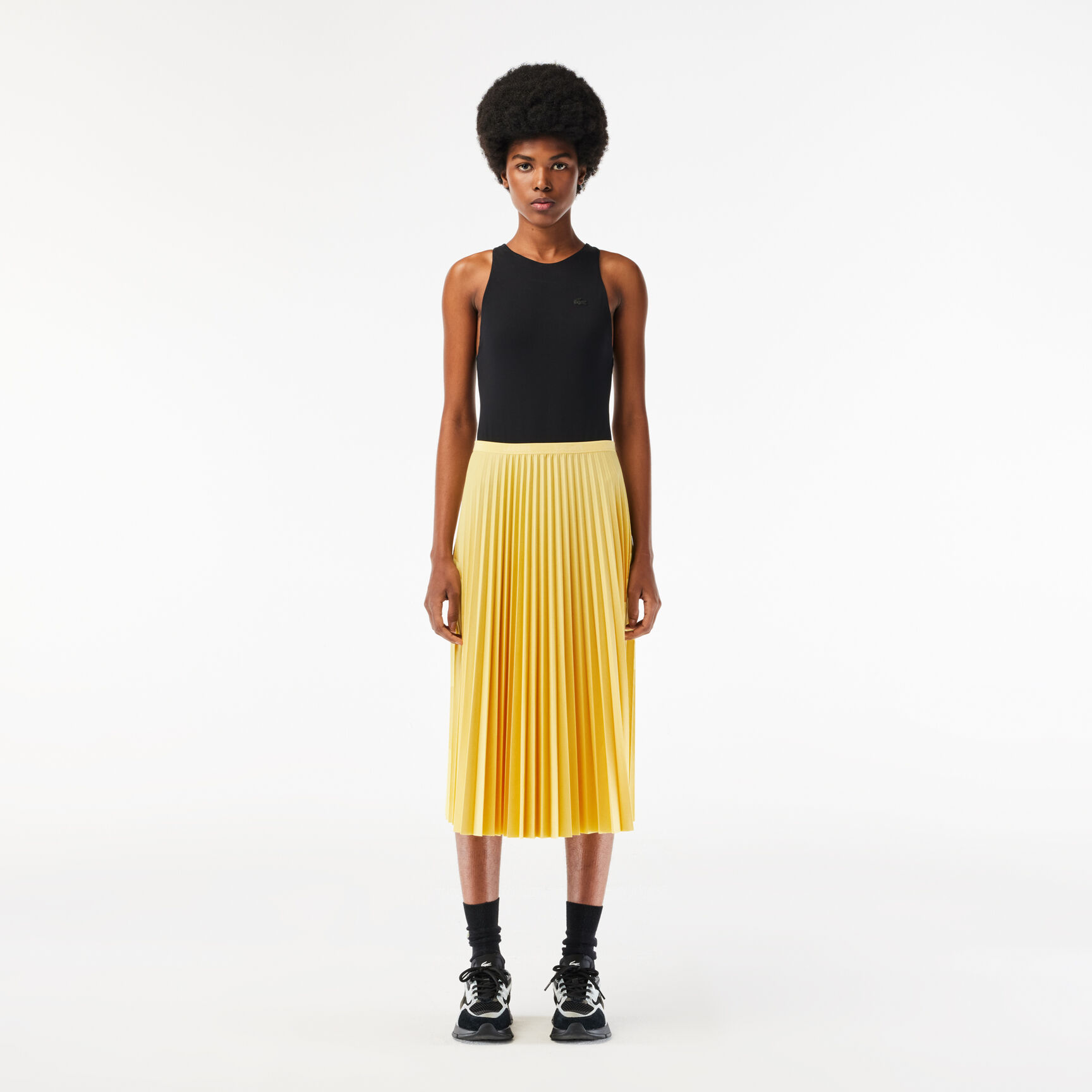 تنورة نسائية بطيات بخصر مطاطي تنورة نسائية بطيات بخصر مطاطي