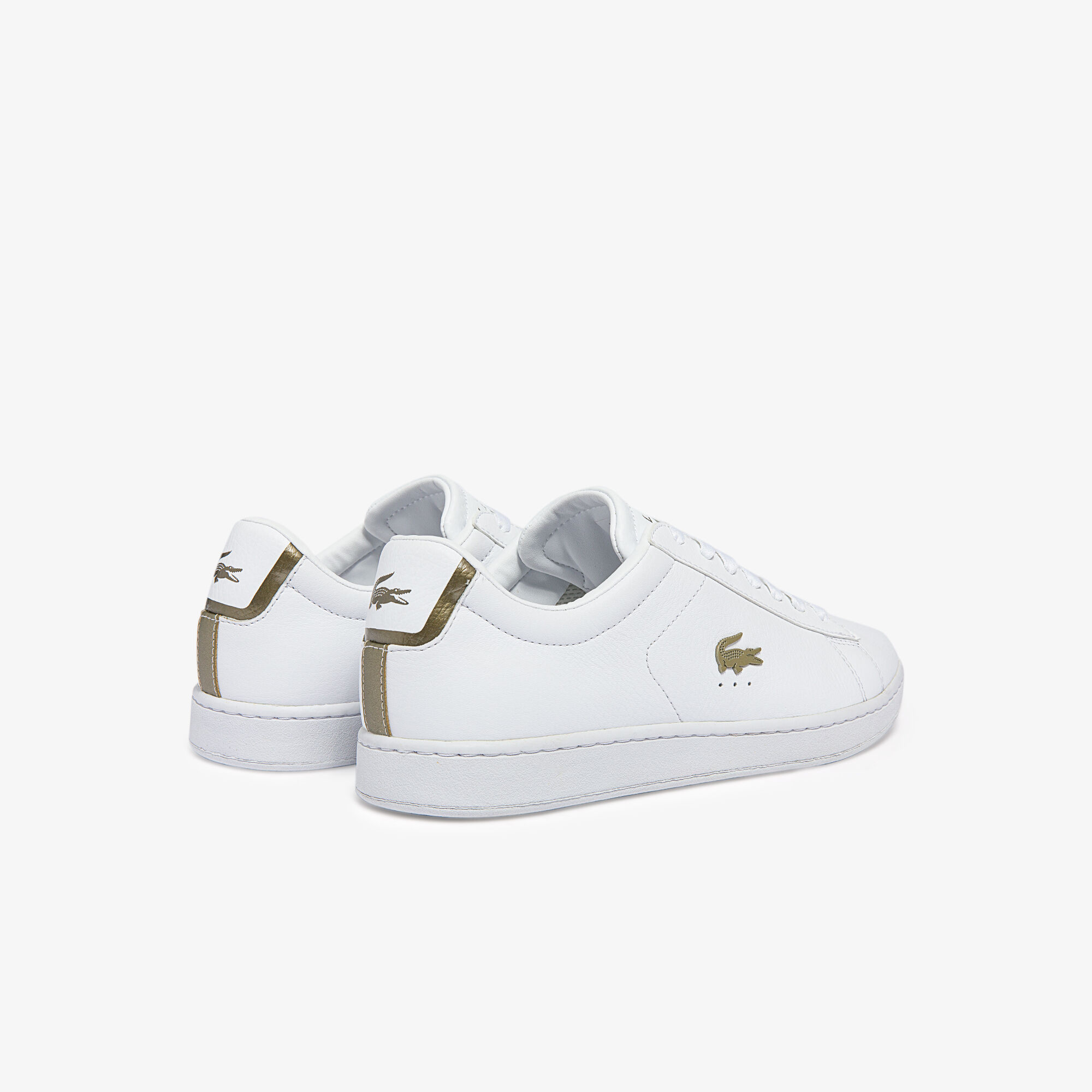 Buy Men s Carnaby Evo Leather Platinum Detailing Trainers Lacoste EG