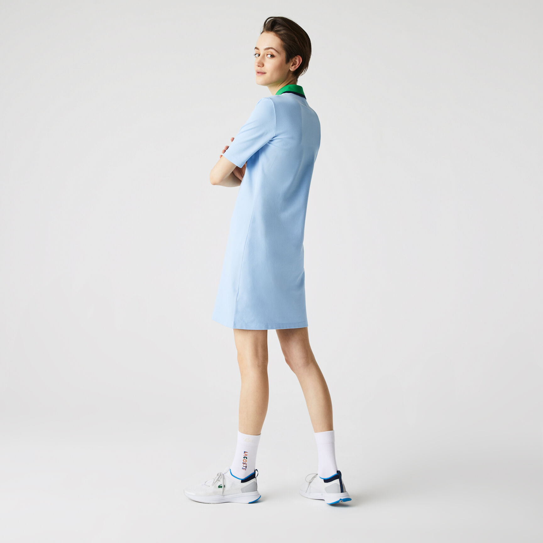 Women’s Contrast Collar Stretch Cotton Piqué Polo Dress Women’s Contrast Collar Stretch Cotton Piqué Polo Dress