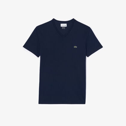 Men's V-neck Pima Cotton Jersey T-shirt