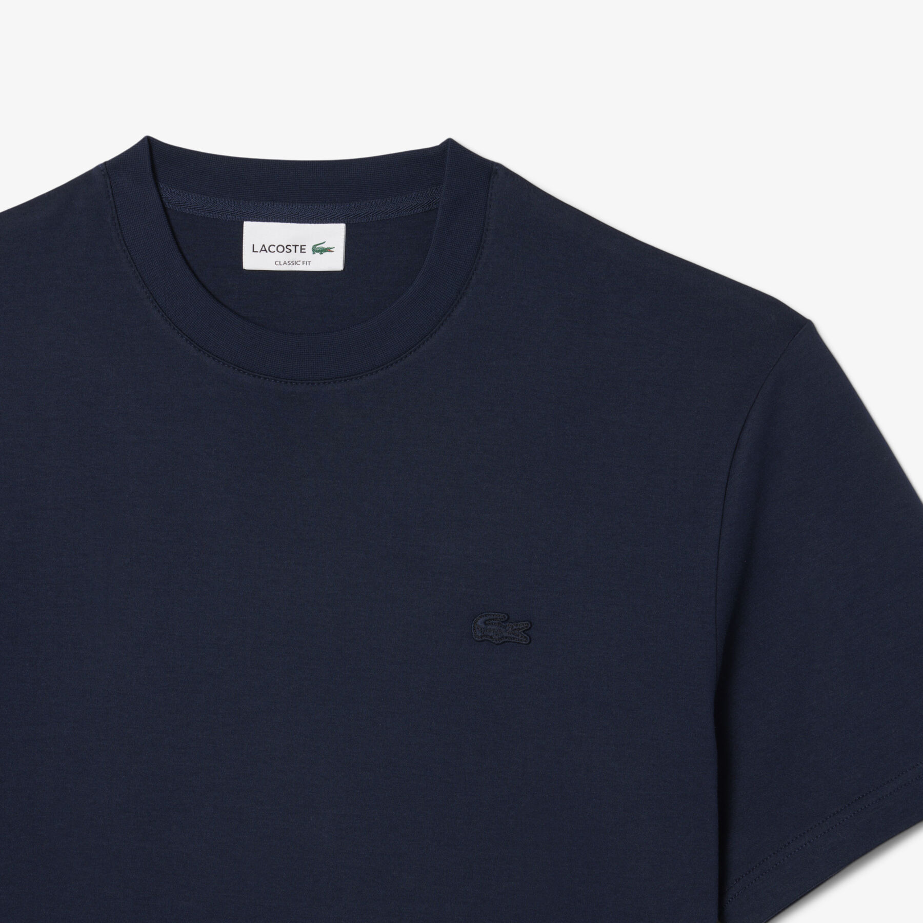 lacoste embroidered signature t shirt