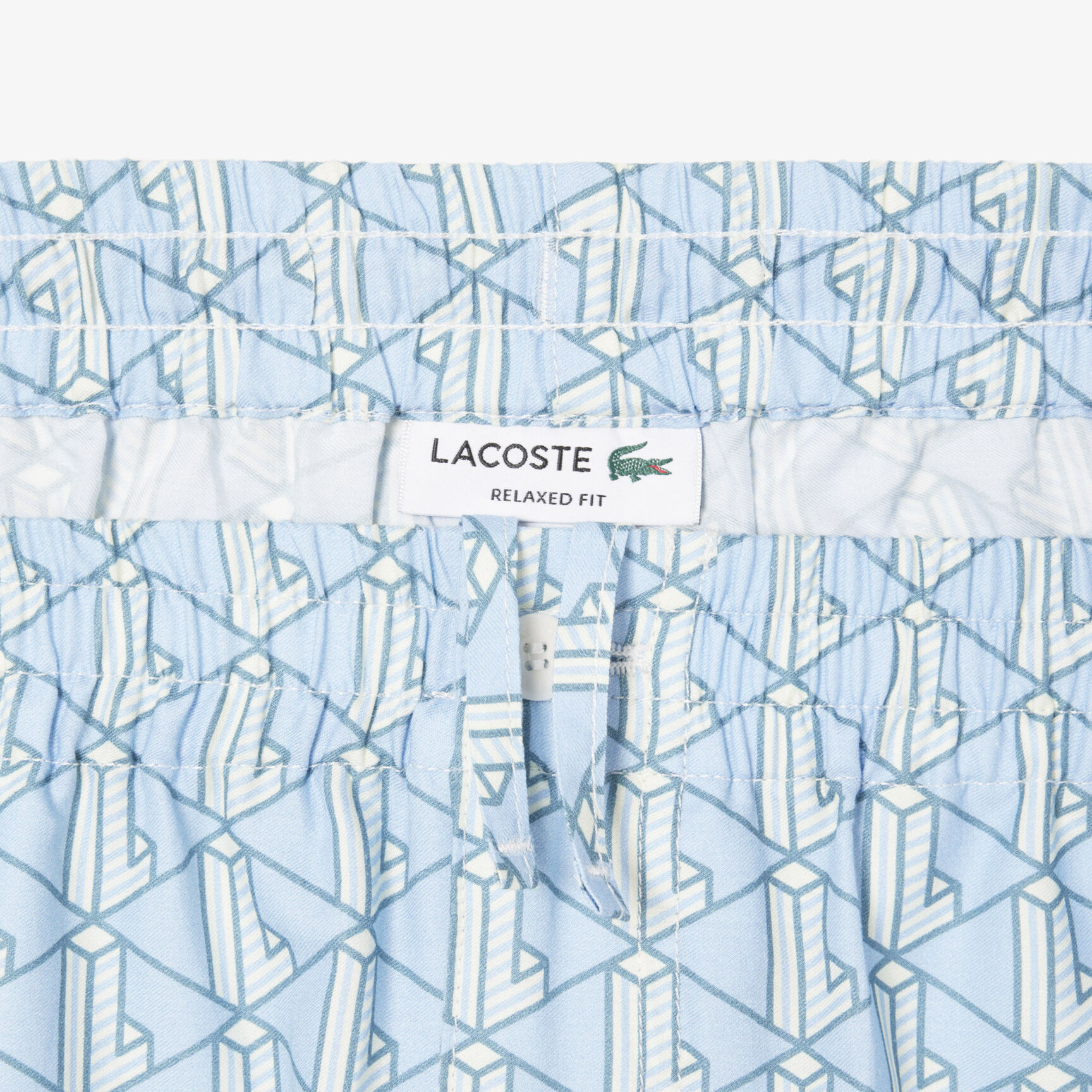 شورت خفيف الوزن بطبعة مونوغرام