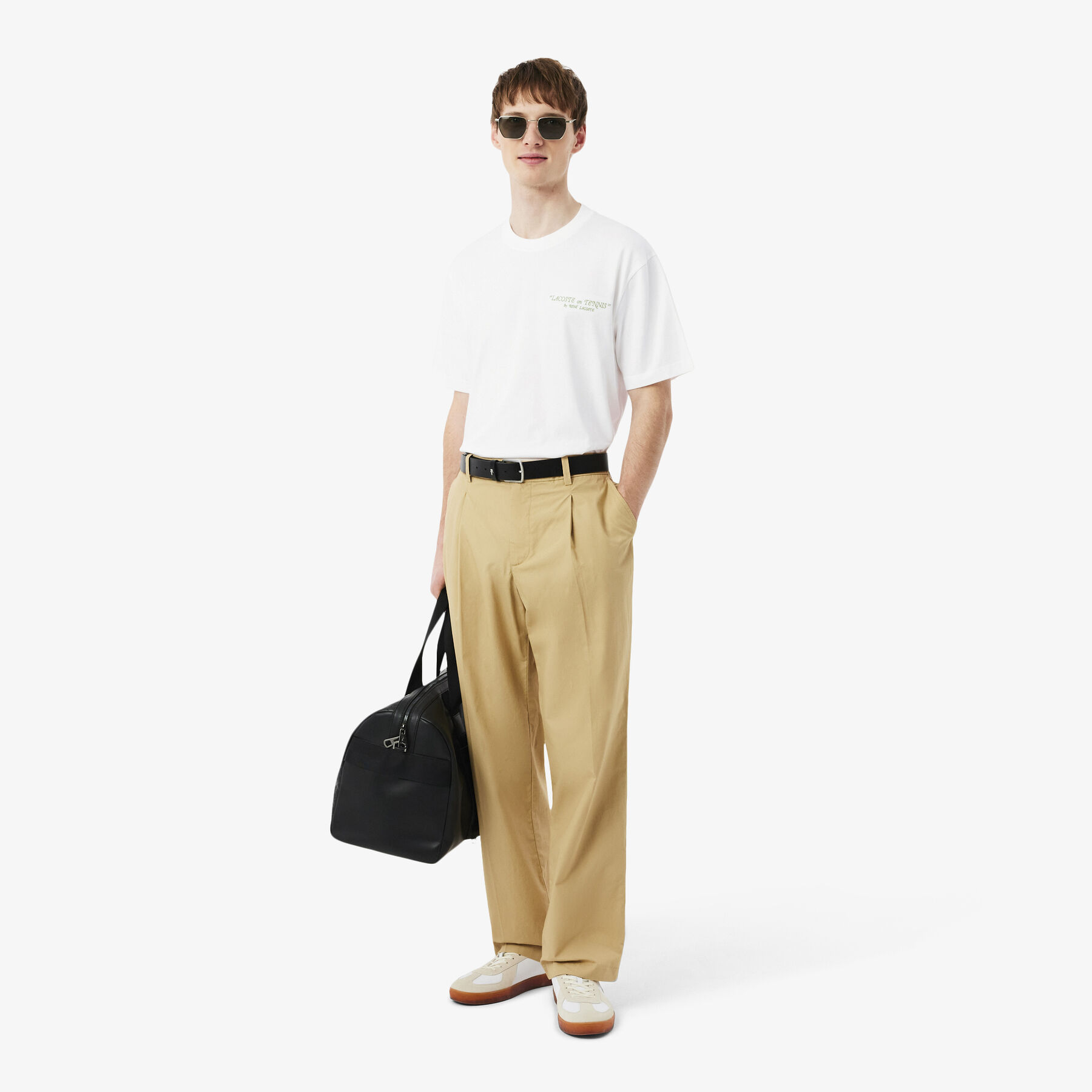 Embroidered Cotton T-shirt lacoste embroidered cotton t shirt