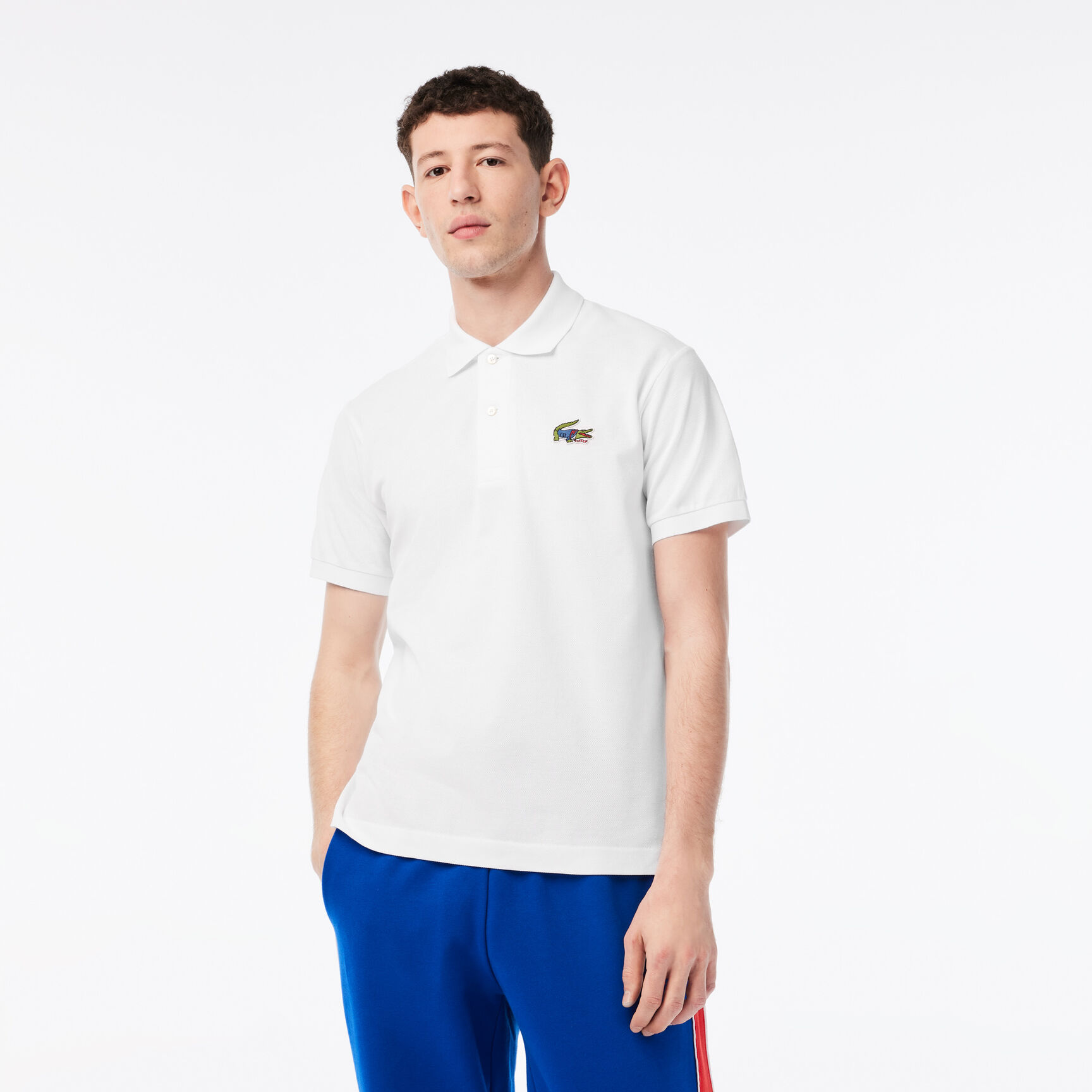 تيشيرت بولو قطن عضوي للرجال مجموعة Lacoste x Netflix تيشيرت بولو قطن عضوي للرجال مجموعة Lacoste x Netflix
