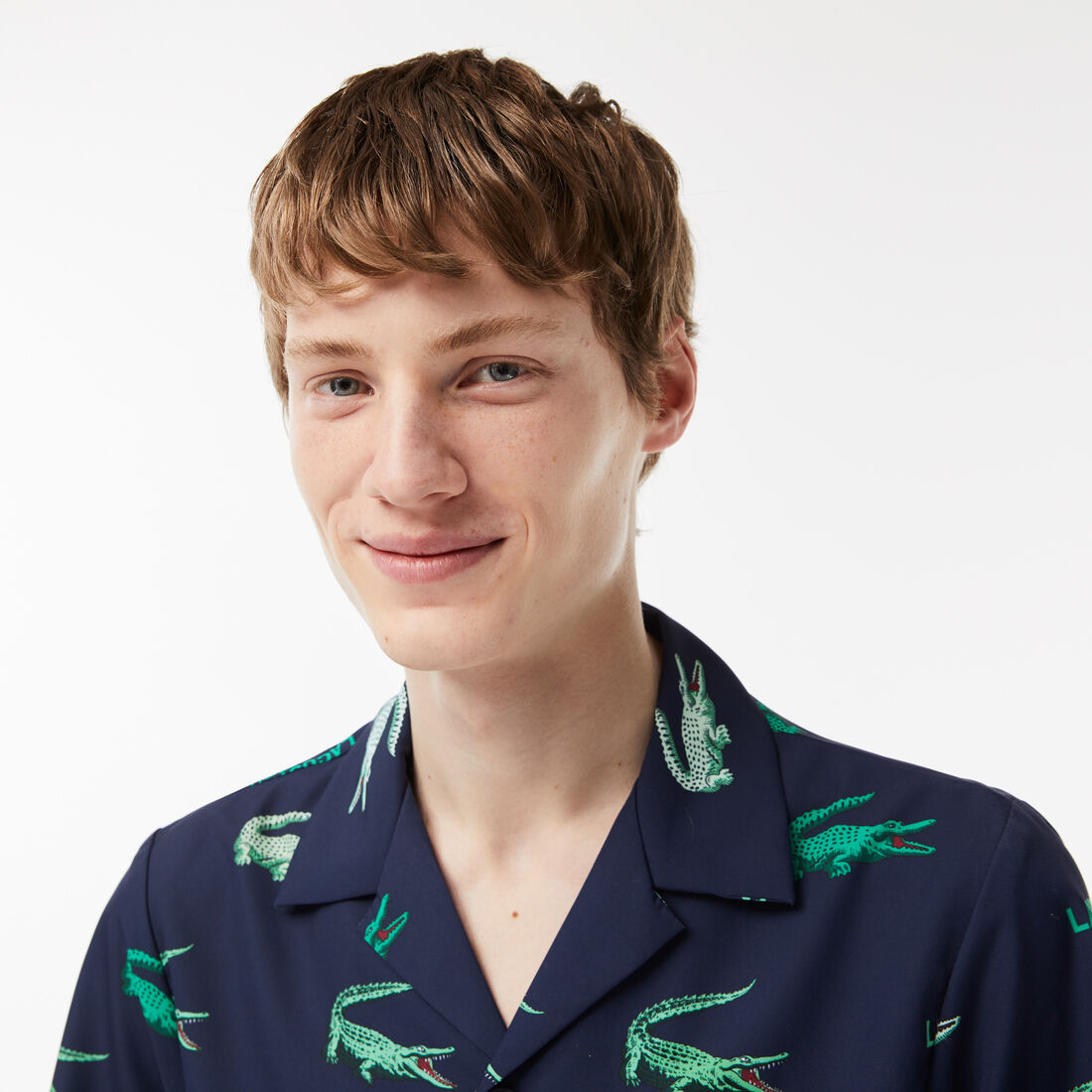 Men's Lacoste Golf Printed Short-Sleeved Shirt Men's Lacoste Golf Printed Short-Sleeved Shirt