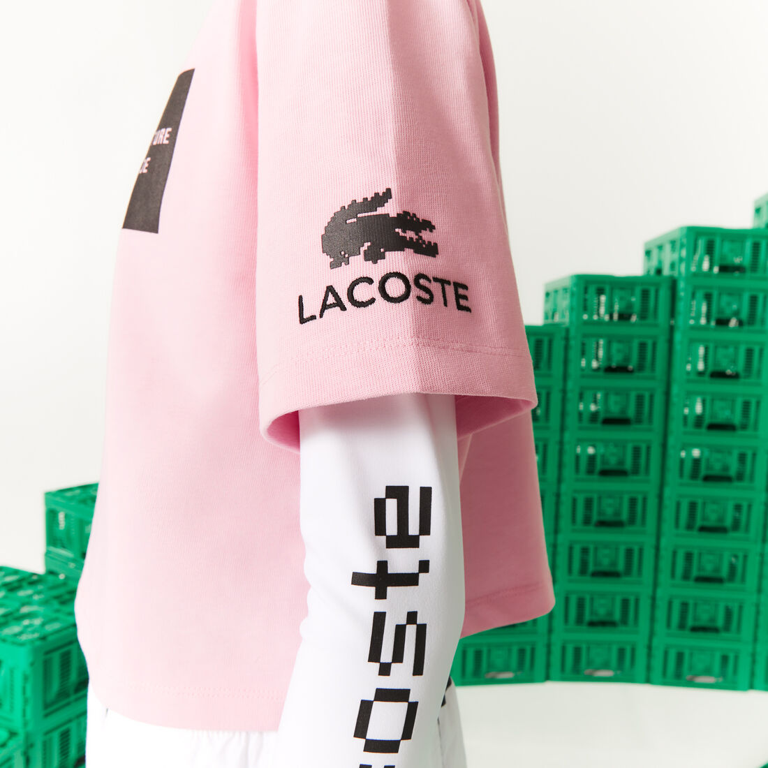 Women's Lacoste L!VE x Minecraft Short Organic Cotton T-Shirt Women's Lacoste L!VE x Minecraft Short Organic Cotton T-Shirt