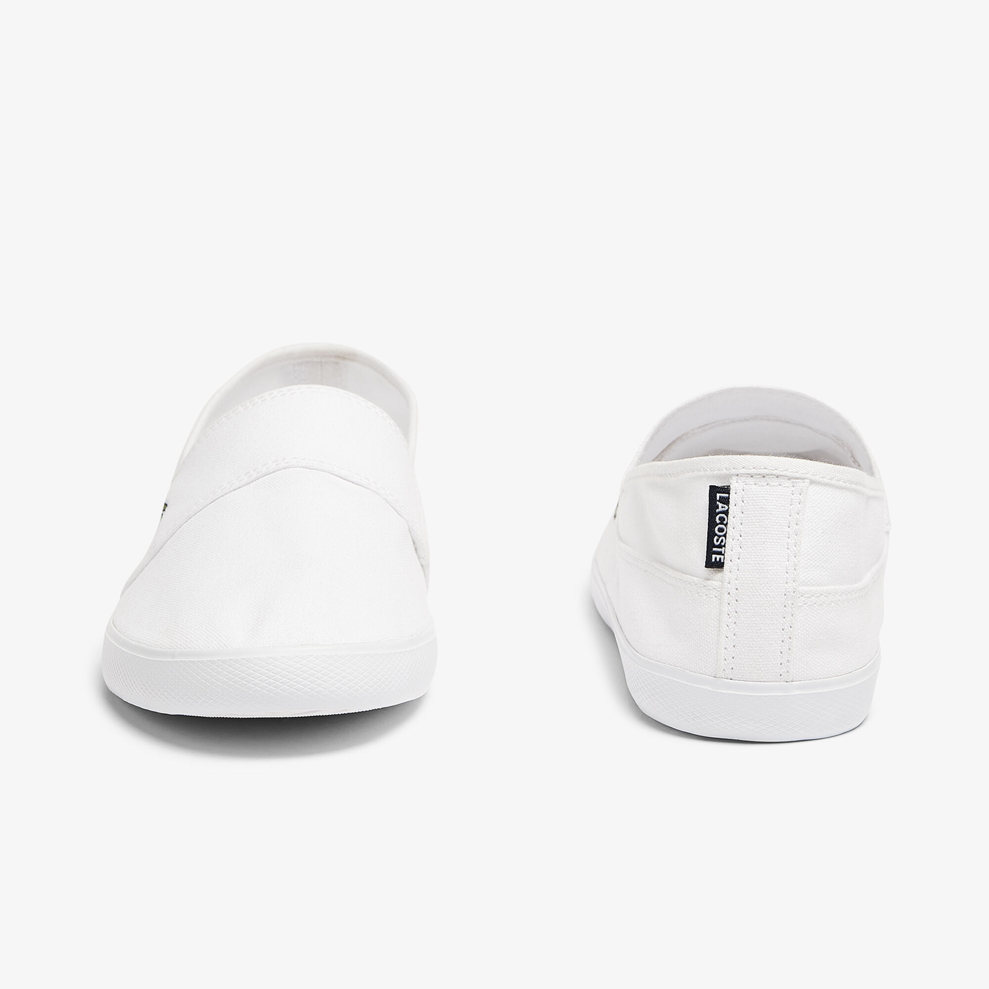 Lacoste men's slip on canvas shoes discount