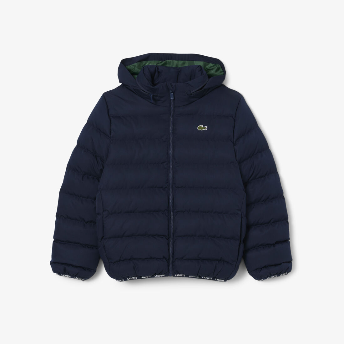 Hooded Diamond Taffeta Puffed Jacket