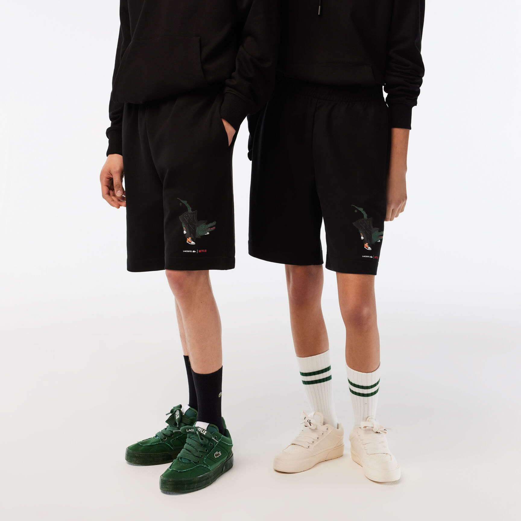 Unisex Lacoste x Netflix Organic Cotton Fleece Shorts Unisex Lacoste x Netflix Organic Cotton Fleece Shorts