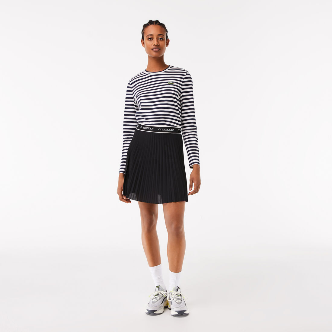 Women's Lacoste Elasticised Waist Short Pleated Skirt