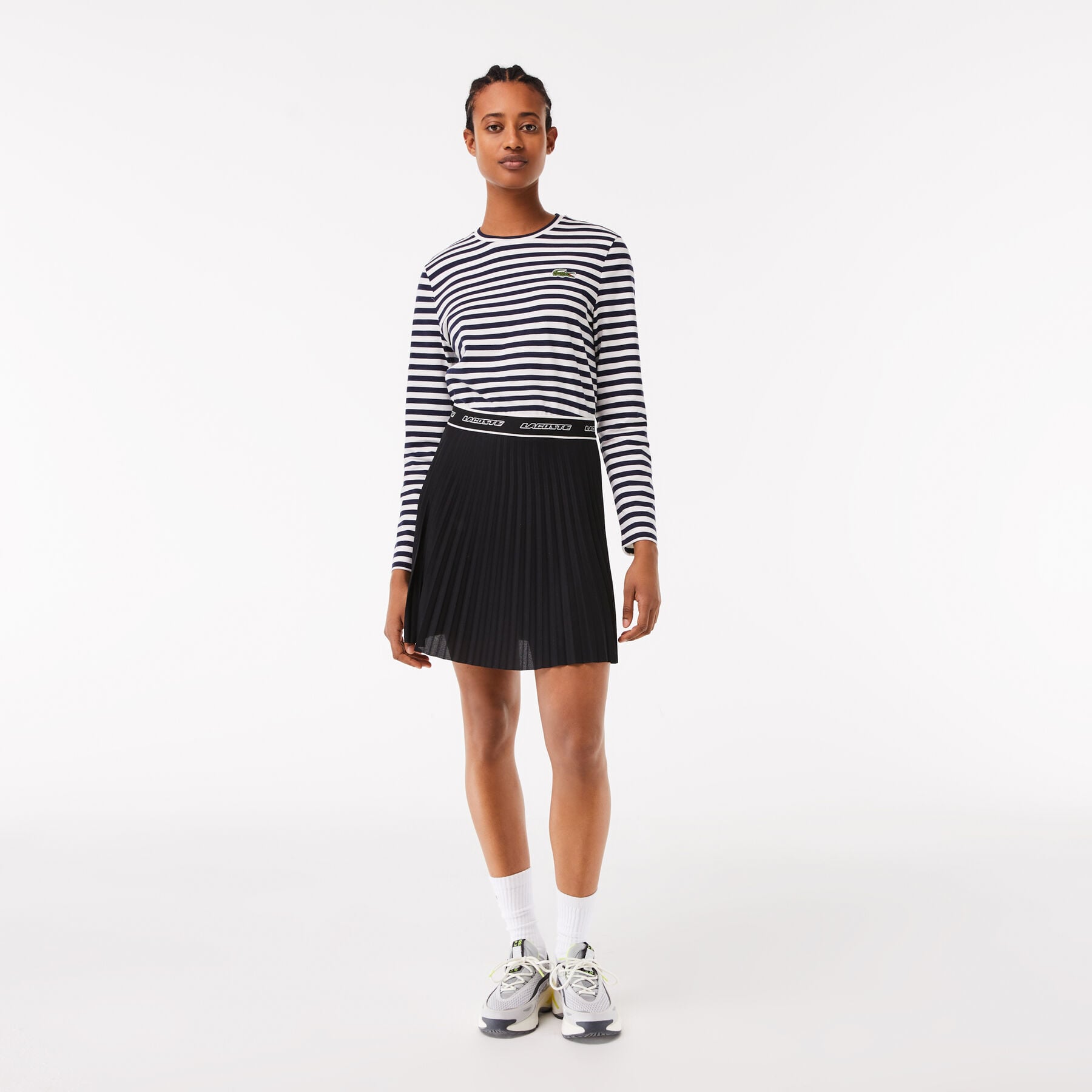 Women's Lacoste Elasticised Waist Short Pleated Skirt women s lacoste elasticised waist short pleated skirt