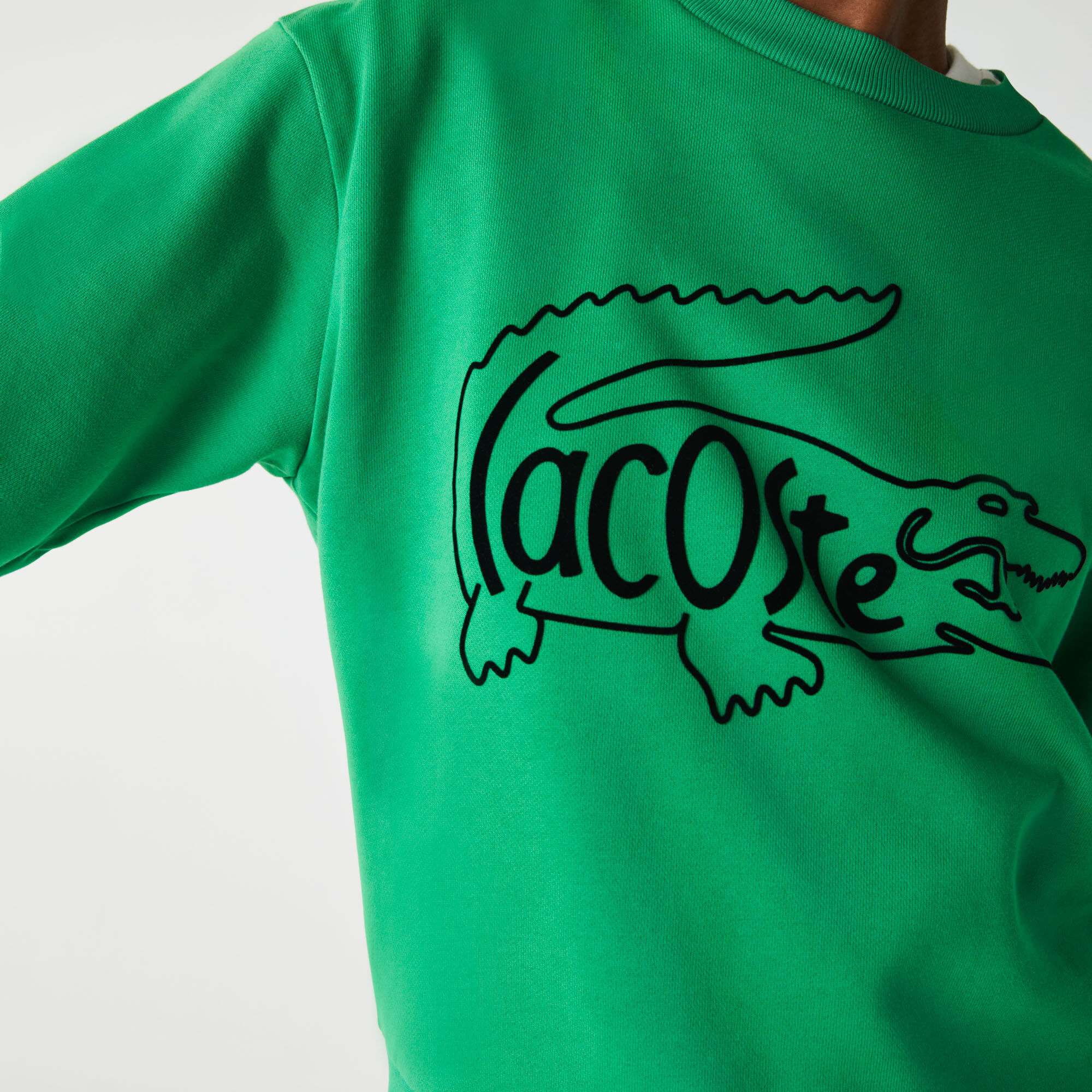 Women’s Crew Neck Crocodile Print Cotton Fleece Sweatshirt Women’s Crew Neck Crocodile Print Cotton Fleece Sweatshirt