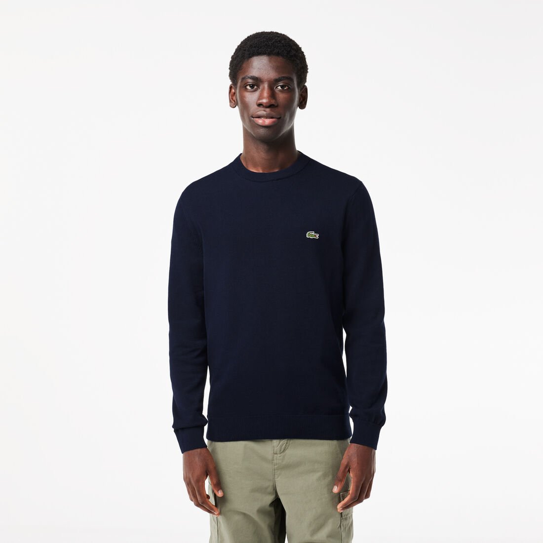 Monochrome Cotton Crew Neck Sweater