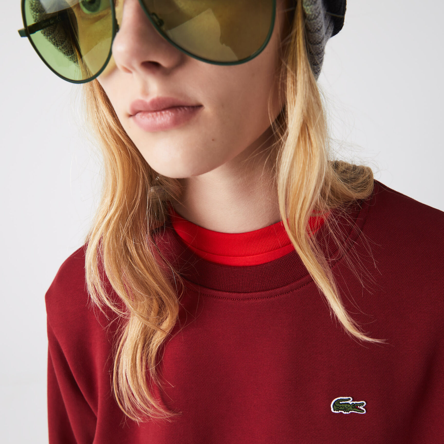 Women's Lacoste Unbrushed Fleece Jogger Sweatshirt Women's Lacoste Unbrushed Fleece Jogger Sweatshirt
