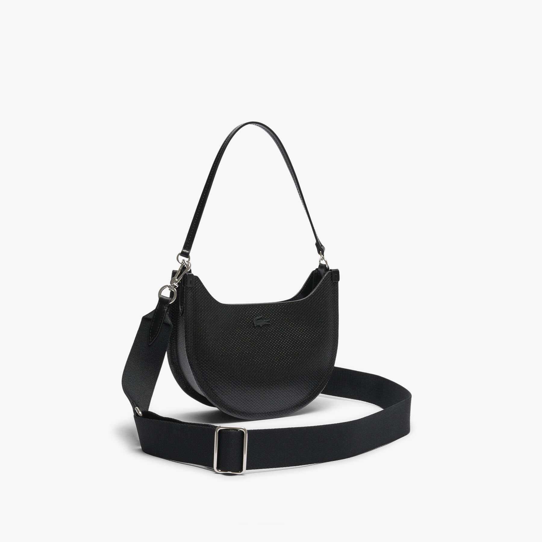 lacoste chantaco classics half moon shoulder bag