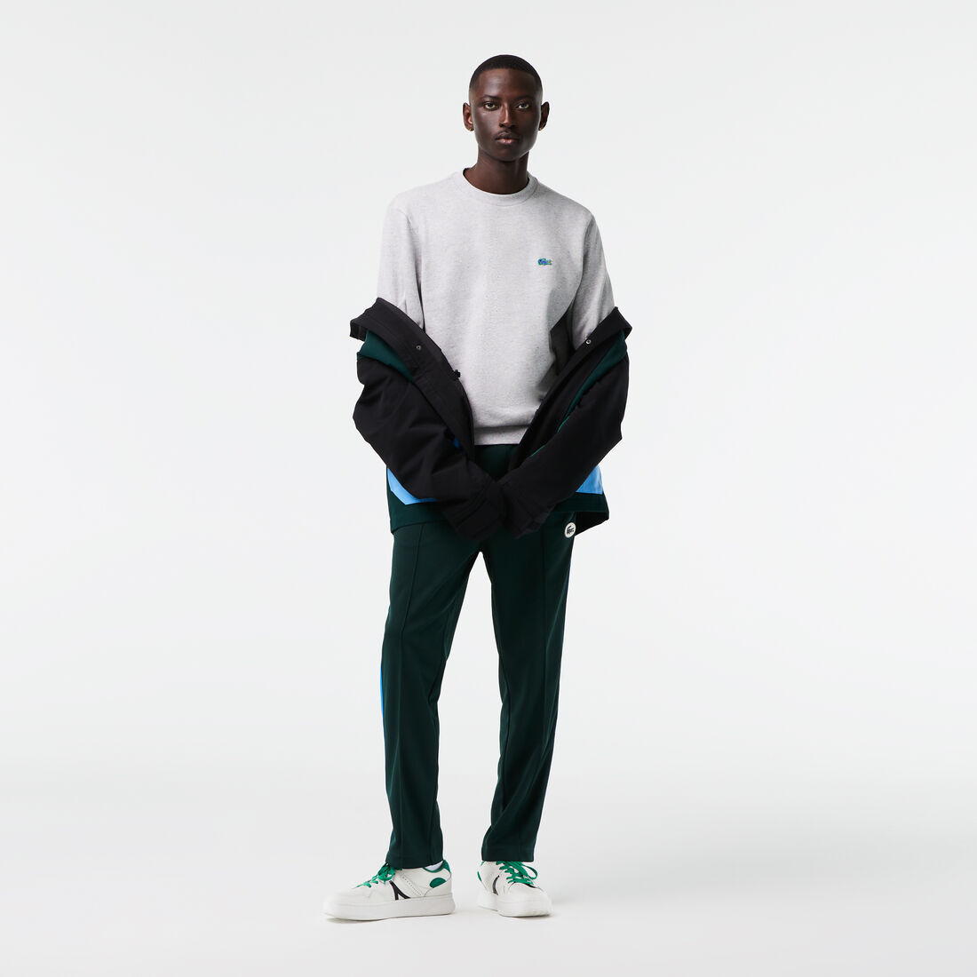 سويت شيرت لاكوست صوف بنقشة منقطة وقصة كلاسيكية للرجال سويت شيرت لاكوست صوف بنقشة منقطة وقصة كلاسيكية للرجال