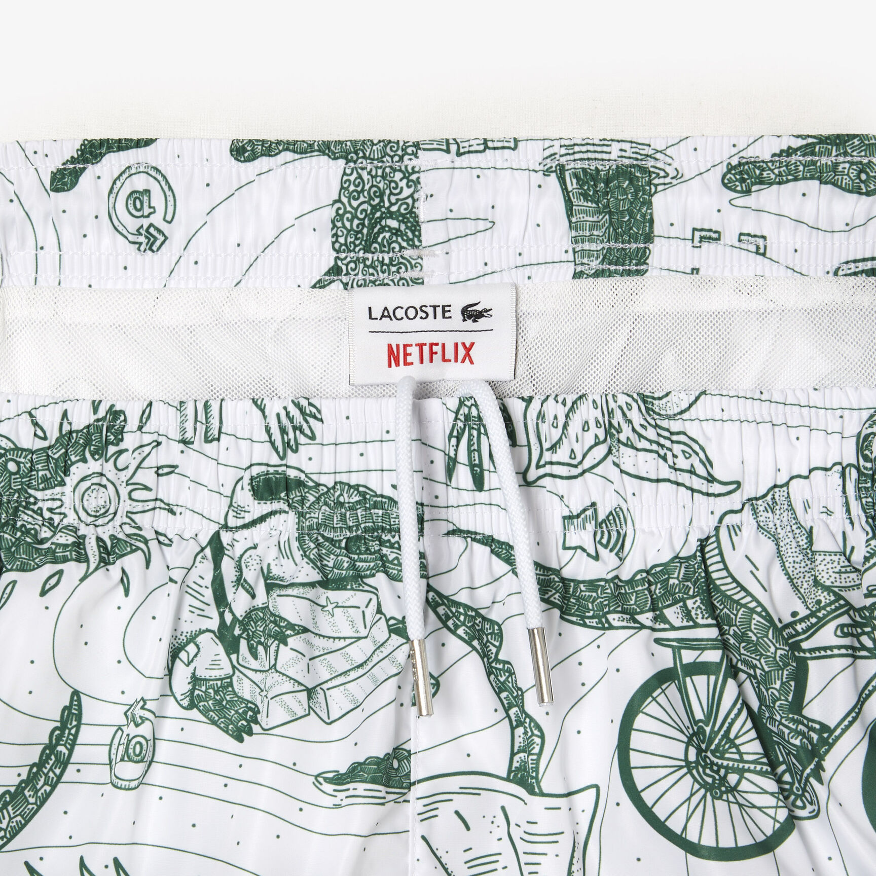 شورت سباحة مطبوع للرجال مجموعة Lacoste x Netflix