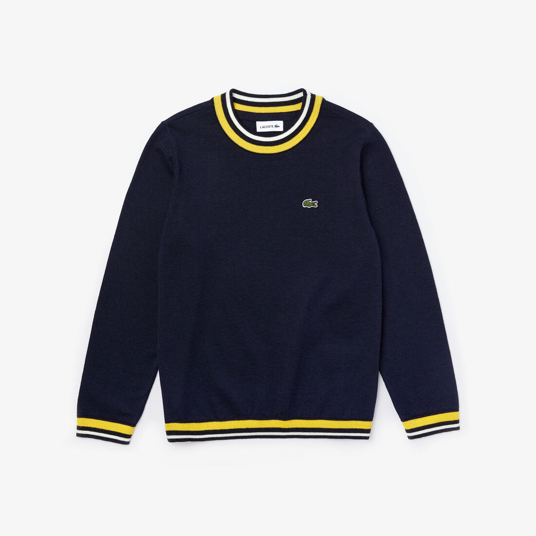 Boys' Striped Details Wool And Cotton Sweater