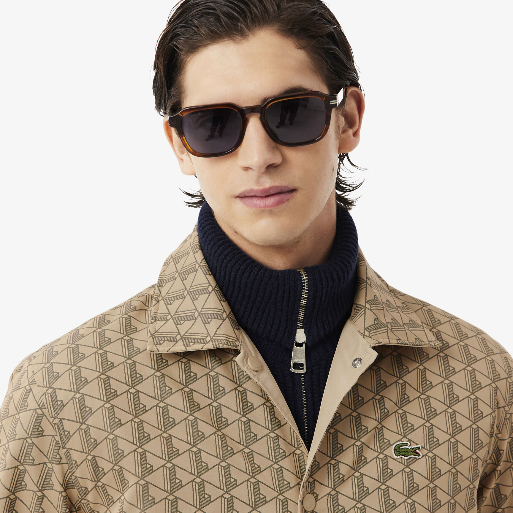 Reversible Bi Material Monogram Jacket