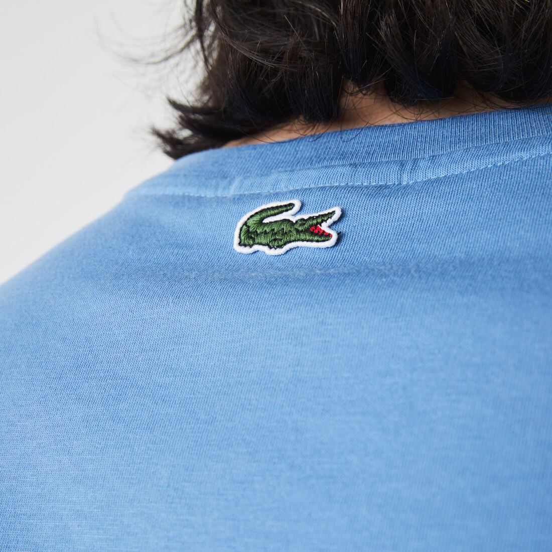 تي شيرت قطن بفتحة رقبة مستديرة للرجال وتطريز التمساح تي شيرت قطن بفتحة رقبة مستديرة للرجال وتطريز التمساح