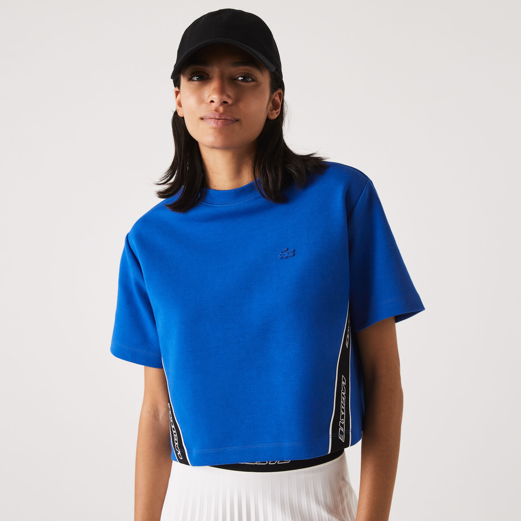 Women's Lacoste Loose Fit Printed Bands T-Shirt