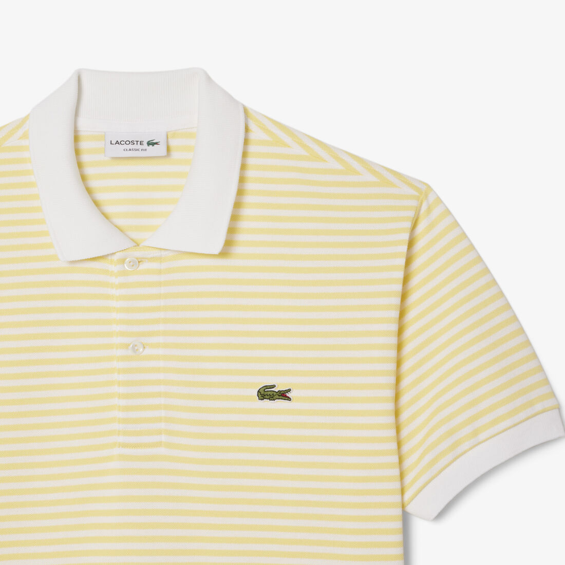 Classic Fit L.12.12 Striped Petit Pique Polo Shirt Classic Fit L.12.12 Striped Petit Pique Polo Shirt