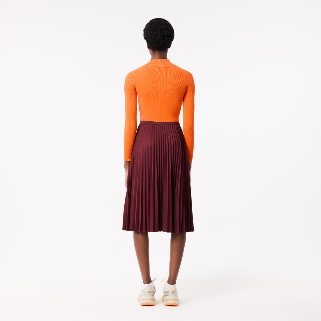 Women's Elasticised Waist Flowing Pleated Skirt Women's Elasticised Waist Flowing Pleated Skirt