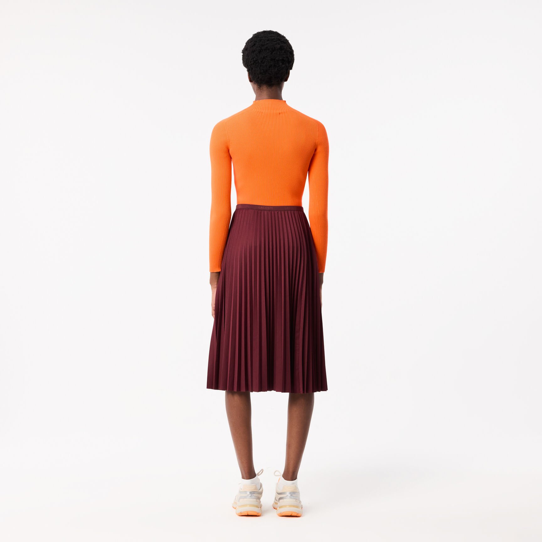 Women's Elasticised Waist Flowing Pleated Skirt Women's Elasticised Waist Flowing Pleated Skirt