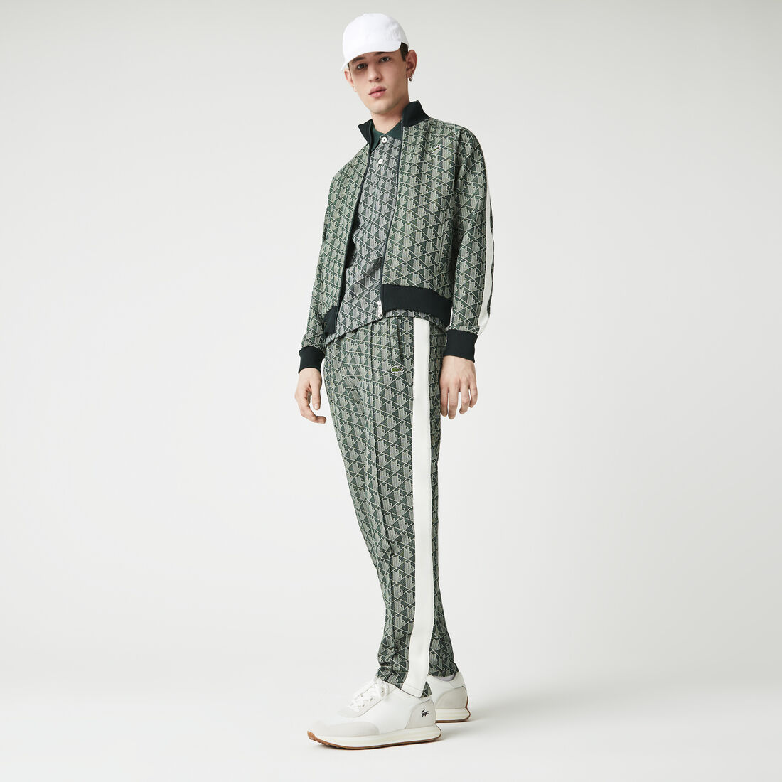 بنطال رياضي جاكار بنقشة حروف الماركة للجنسين مجموعة Lacoste L!VE بنطال رياضي جاكار بنقشة حروف الماركة للجنسين مجموعة Lacoste L!VE