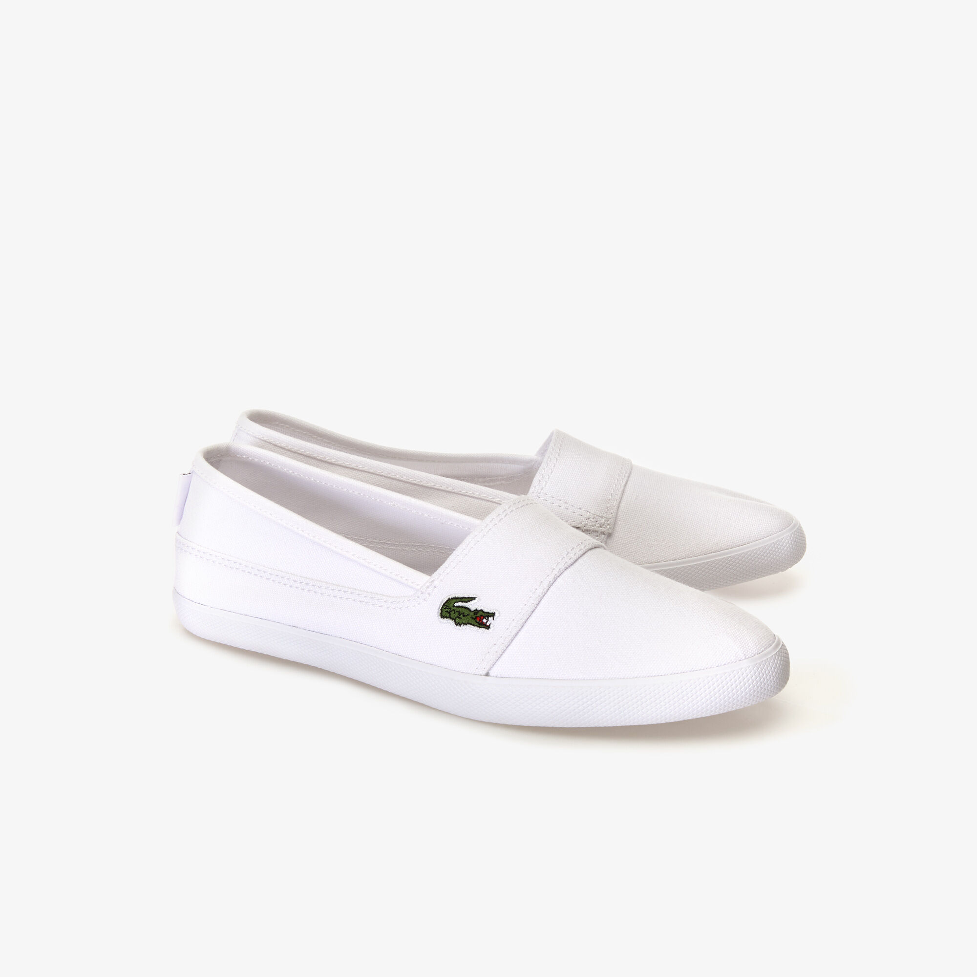 Lacoste canvas slip on shoes deals