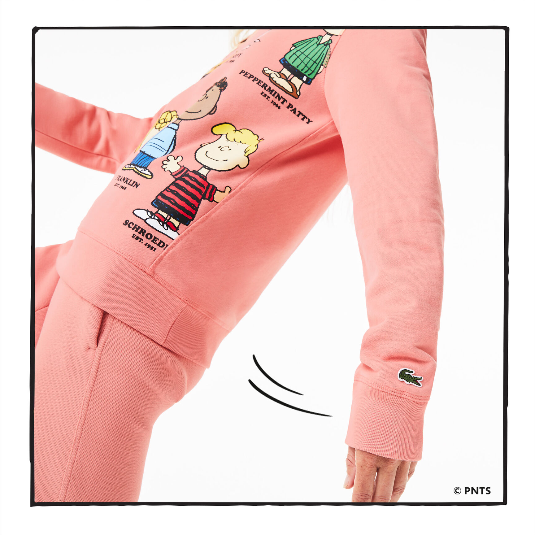 Women's Lacoste x Peanuts Crew Neck Organic Cotton Sweatshirt Women's Lacoste x Peanuts Crew Neck Organic Cotton Sweatshirt