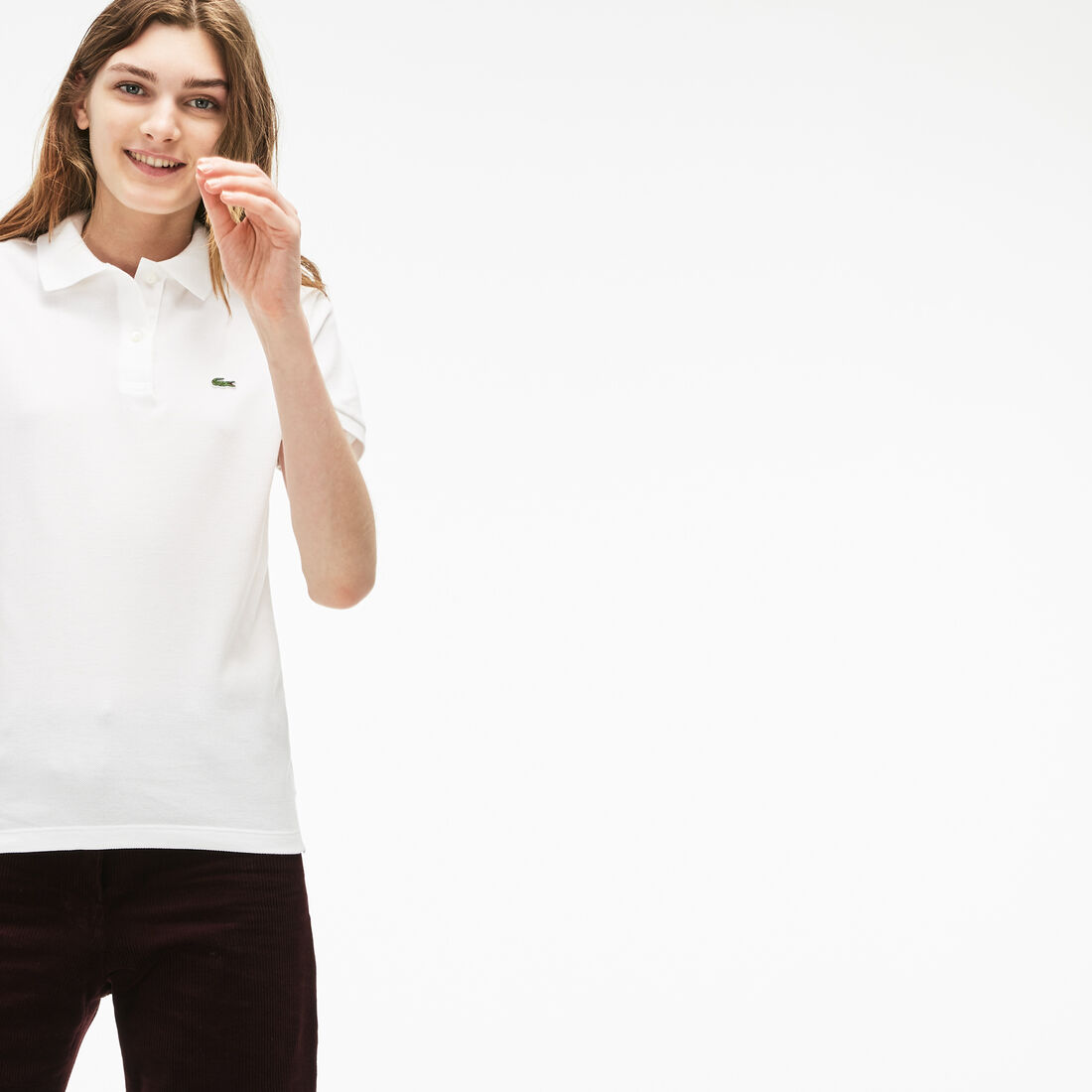Women's Lacoste Regular Fit Soft Cotton Petit Pique Polo Shirt Women's Lacoste Regular Fit Soft Cotton Petit Pique Polo Shirt